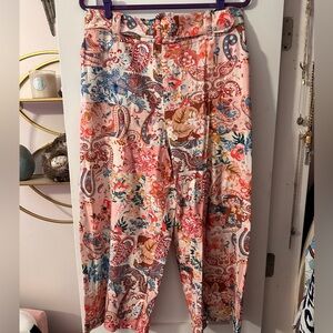 SIGRED OLSEN Floral Paisley Print Pants